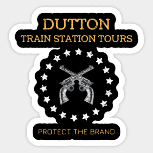 Dutton Train Station cowboy Sticker
